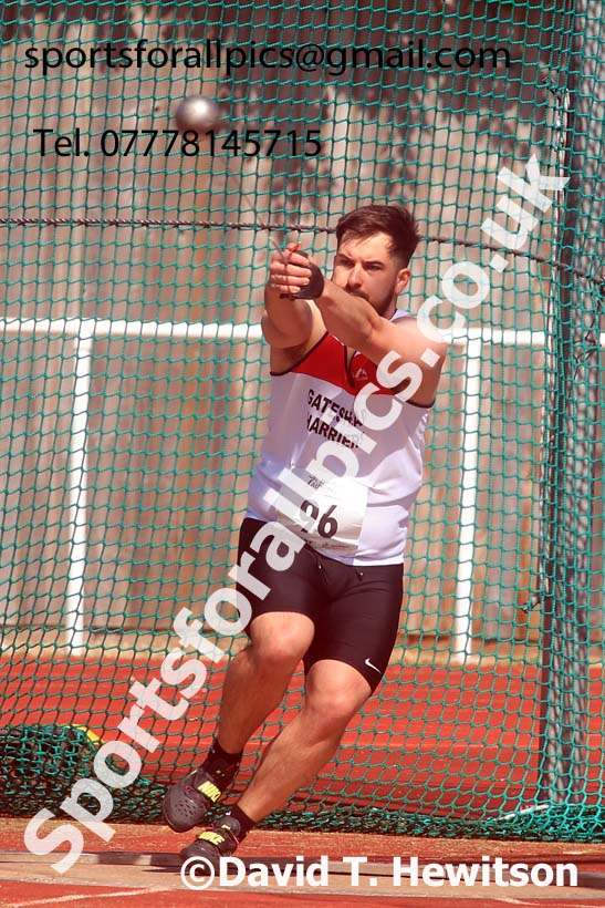 Senior Mens hammer, 2024 Northern Senior and Under-20s Track and Field Champs, Middlesbrough.  Photo: David T. Hewitson/Sports for All Pics